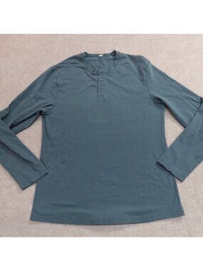 Lululemon Shirt Small Green Soft Jersey Henley